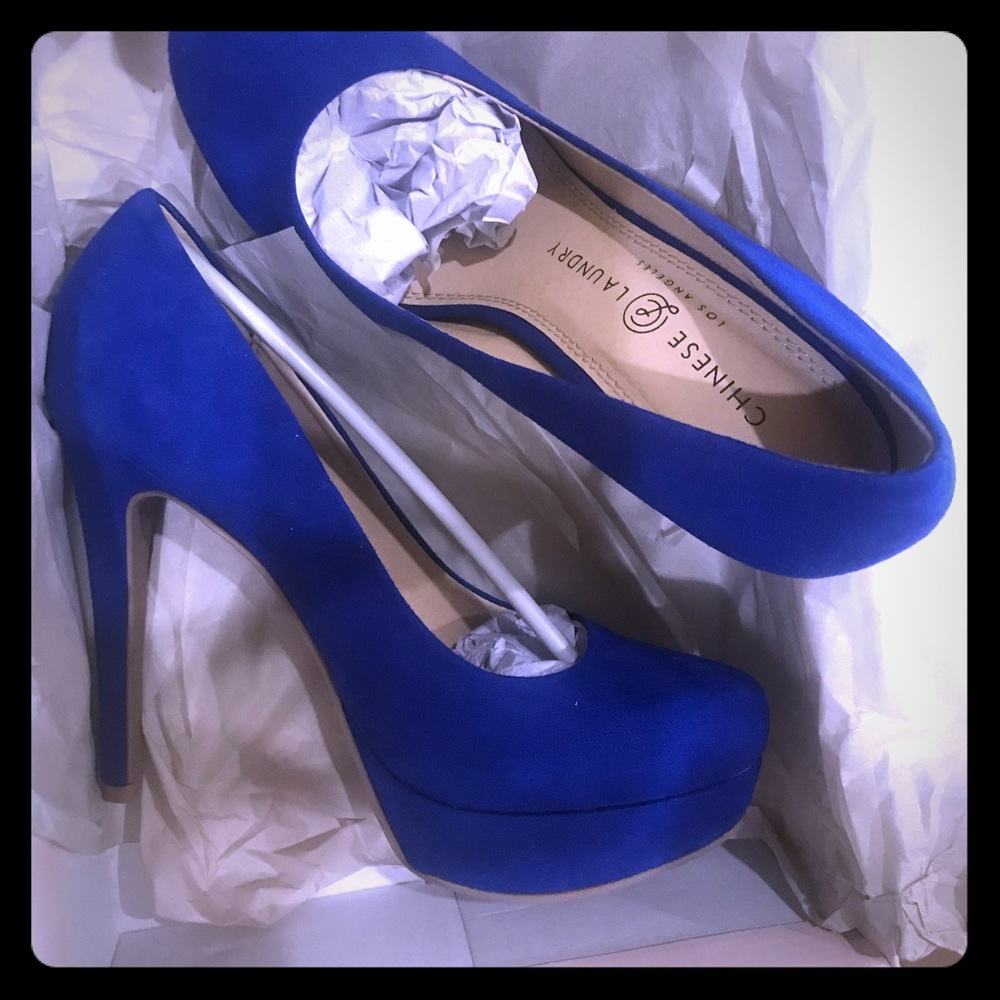 Chinese laundry 36 1/2 inch suede heels